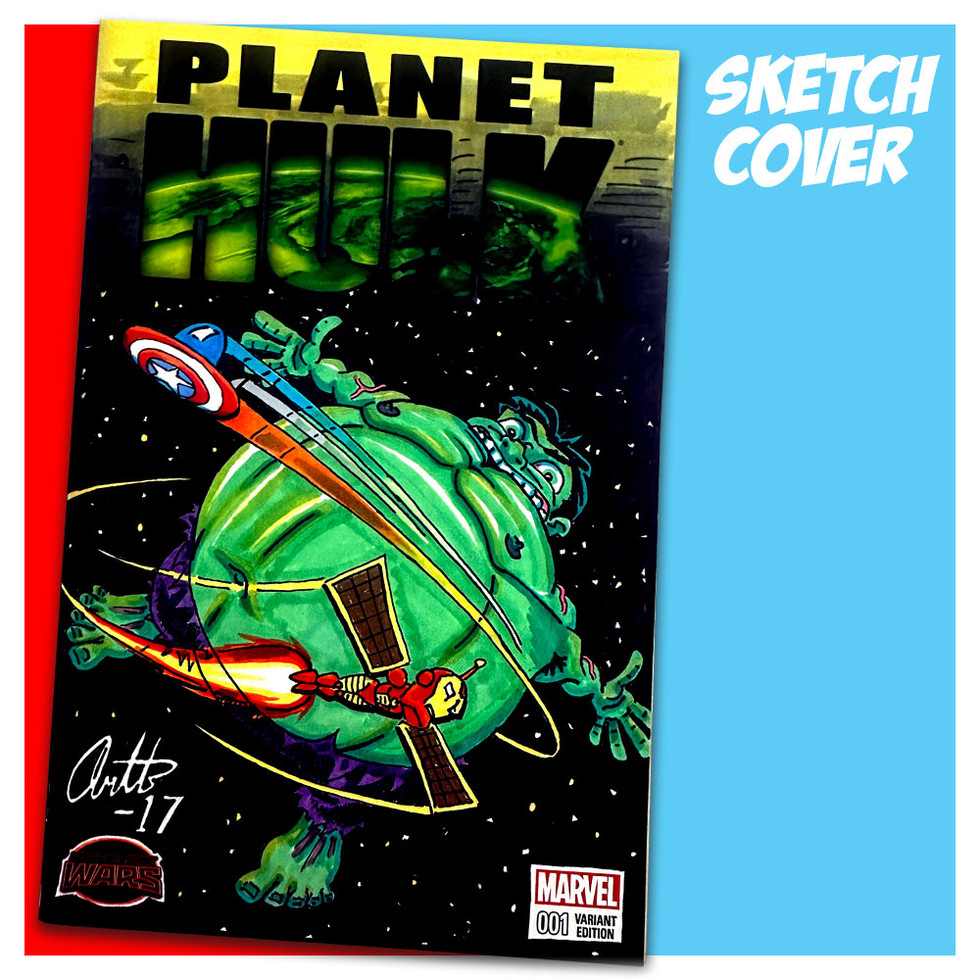 Planet Hulk, Hulk as Planet Sketch Cover