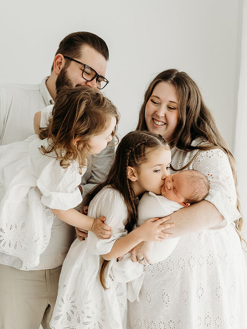 Natural family studio photography in Esher Surrey