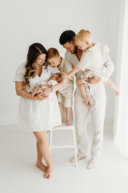 Natural family studio photography in Esher Surrey
