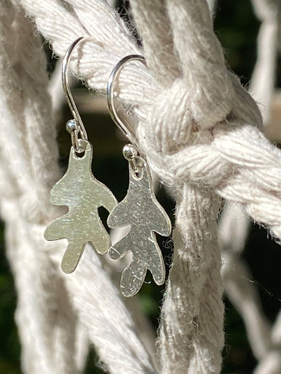 Thumbnail: Matisse Inspired Silver Seaweed Drop Earrings | The perfect present for a wild swimmer and sea lover