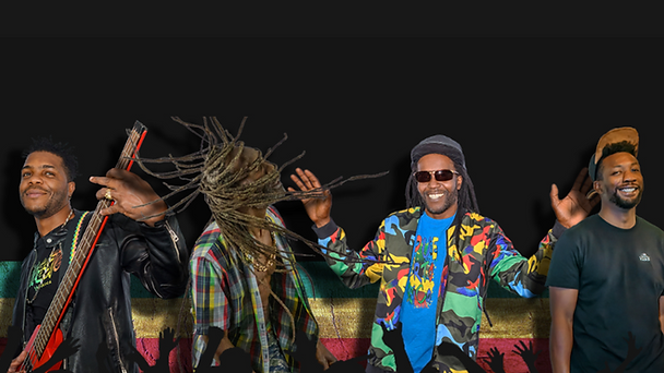 A picture of the four band members of Stream Reggae