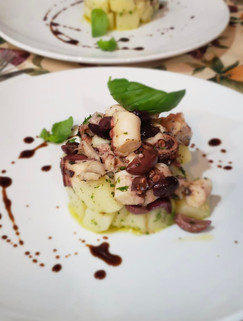 Octopus & potato salad with balsamic & country herbs