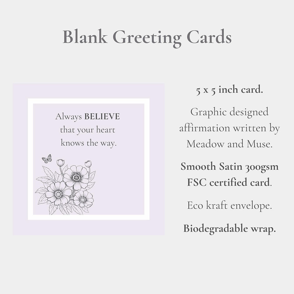 Thumbnail: Always Believe - Pale Lilac Affirmation Card – Inspirational 5x5 Blank Card – Uplifting Quote Card – Encouragement Card for H