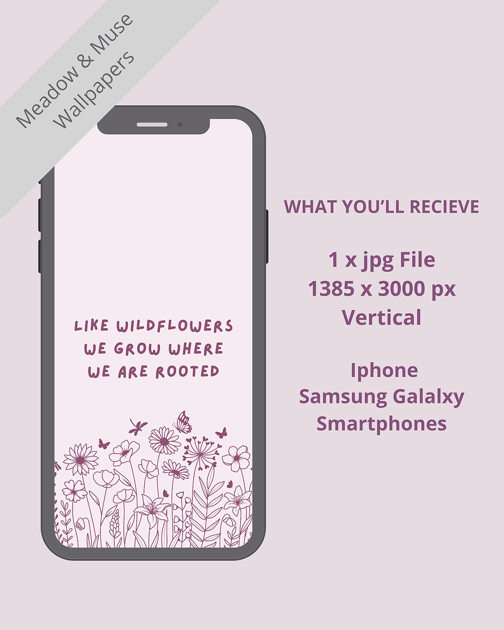 Thumbnail: Phone Wallpaper - Like Wildflowers - Floral Affirmation