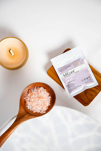 MiCure Bath Salts in spa setting