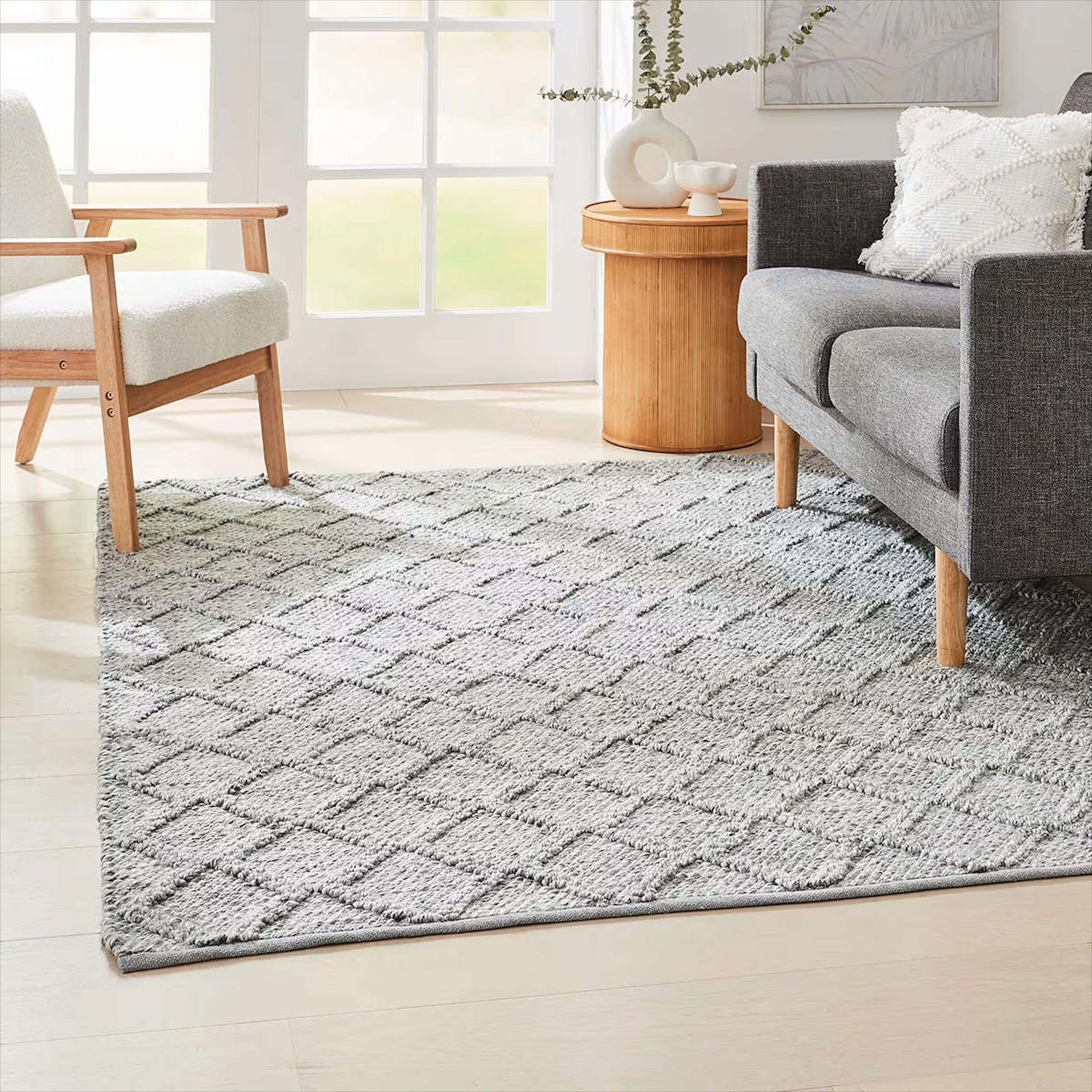 Rug Indoor Grey Diamond