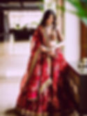 Thumbnail: Maroon colour Floral Organza Lehenga with Choli