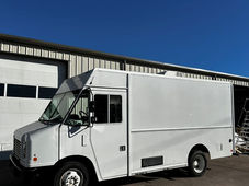 A step van bookmobile ready to provide mobile services to the community