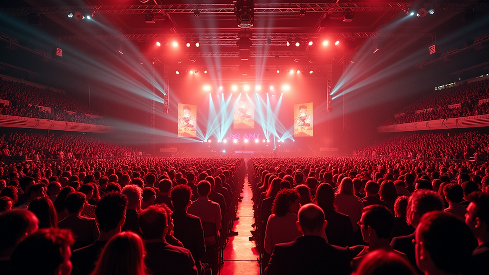 High angle view of a large event venue