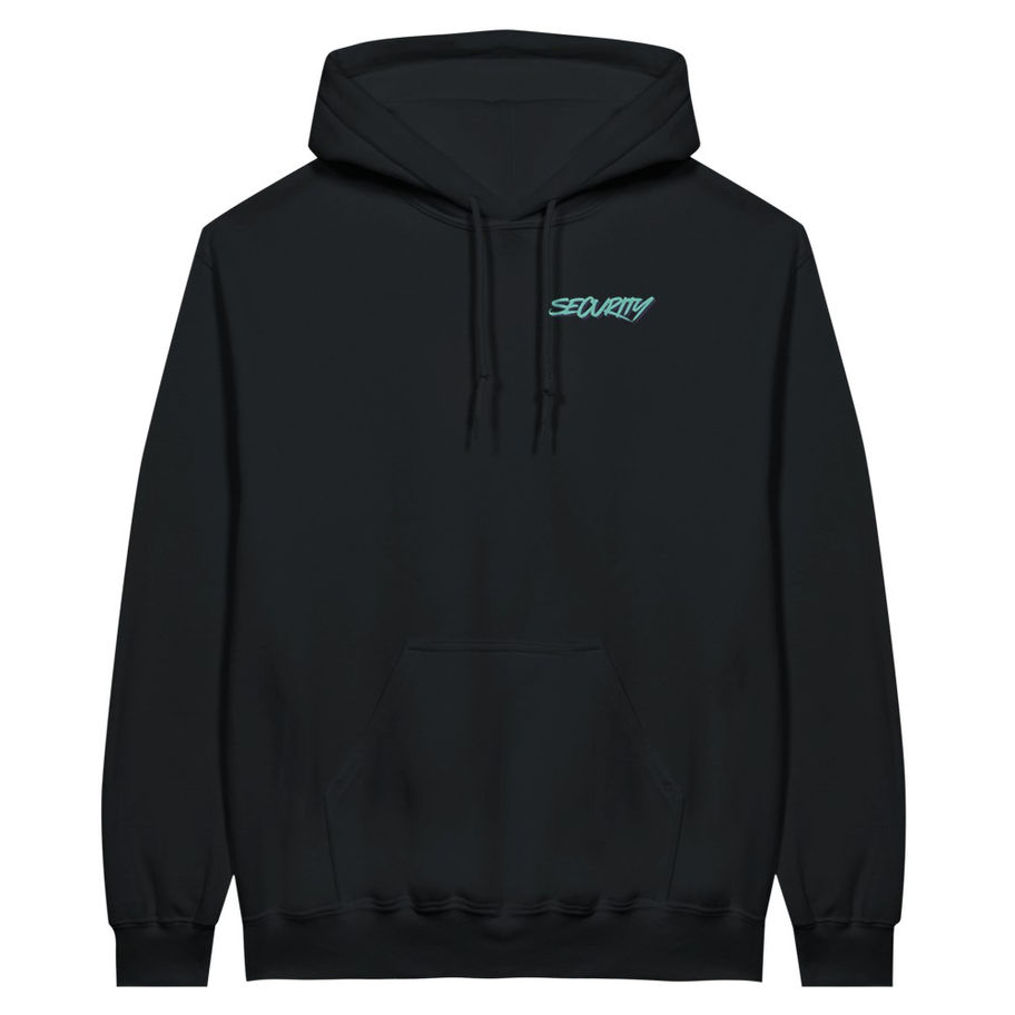 Hoodie Security schwarz mit Aufdruck Security im modernen Design