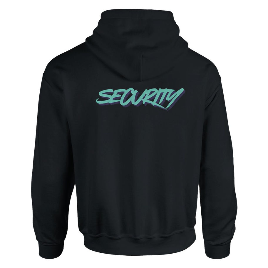 Hoodie Security schwarz mit Aufdruck Security im modernen Design
