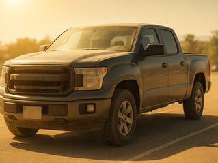 Ein Pickup in der Sonne 