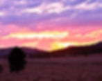 Sunset from the bench-Camas Prairie