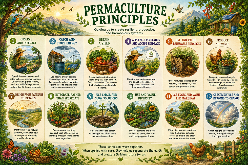 Image depicting the permaculture principles.