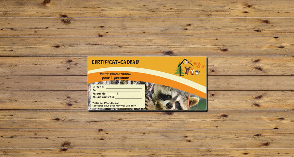 Miniature : Certificat-cadeau