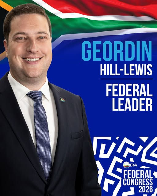 Cape Town Mayor Geordin Hill-Lewis takes over the leadership of the DA from John Steenhuizen.