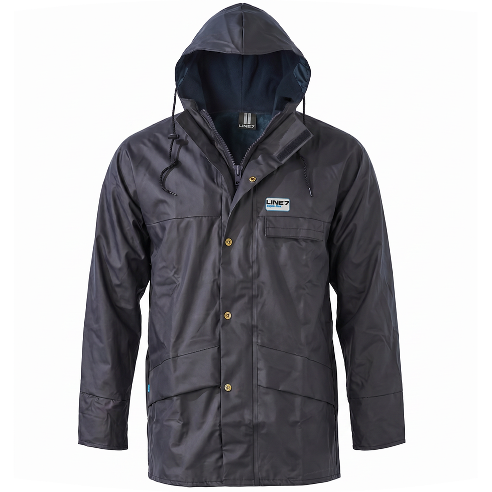 Line 7 Aqua Flex Rain Jacket & Hood Blue