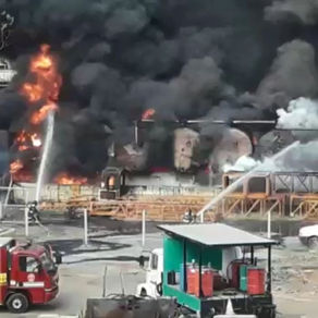 Incêndio nesta terça-feira atinge tanques da Pedreira Basalto em Campinas