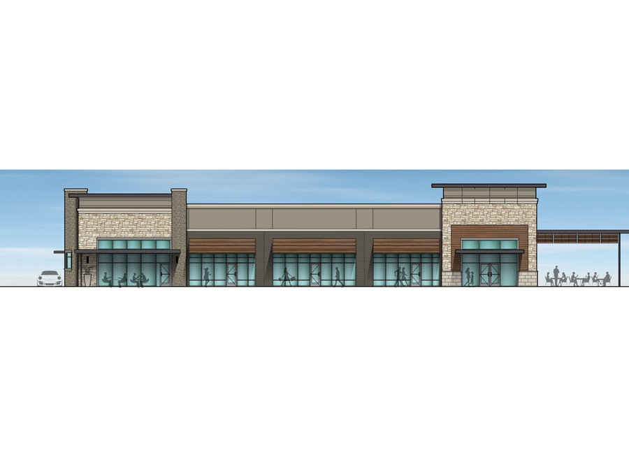Aston Junction — front elevation of the Sherman multi-tenant strip