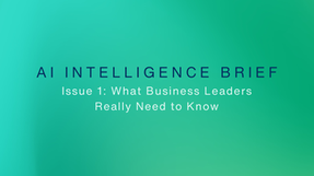 AI Business Intelligence Report: Issue 1 - May 2025