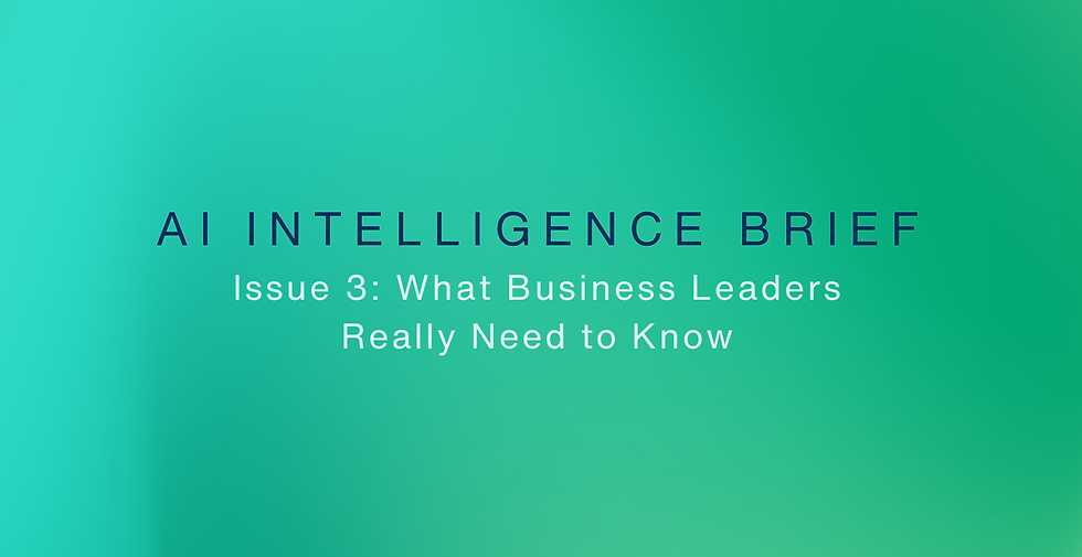 AI Intelligence Report: Issue 3 - July 2025