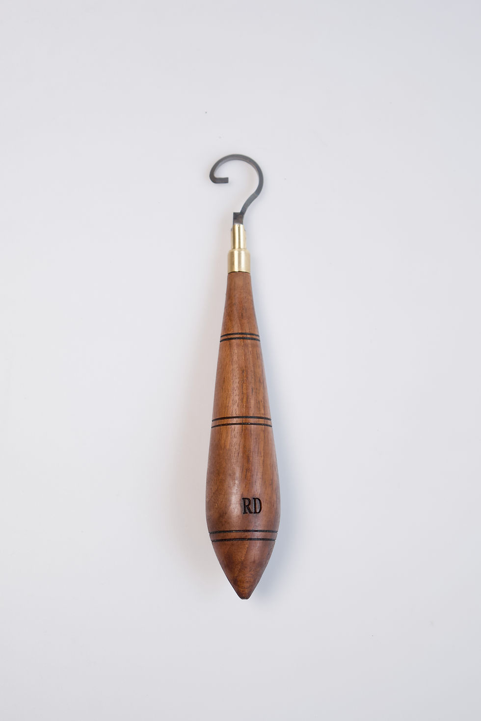 G Shape Tungsten Carbide Hook Blade Pottery Tool with Walnut Wood Handle