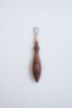 Drop Shape Tungsten Carbide Loop Blade Pottery Tool with Walnut Wood Handle