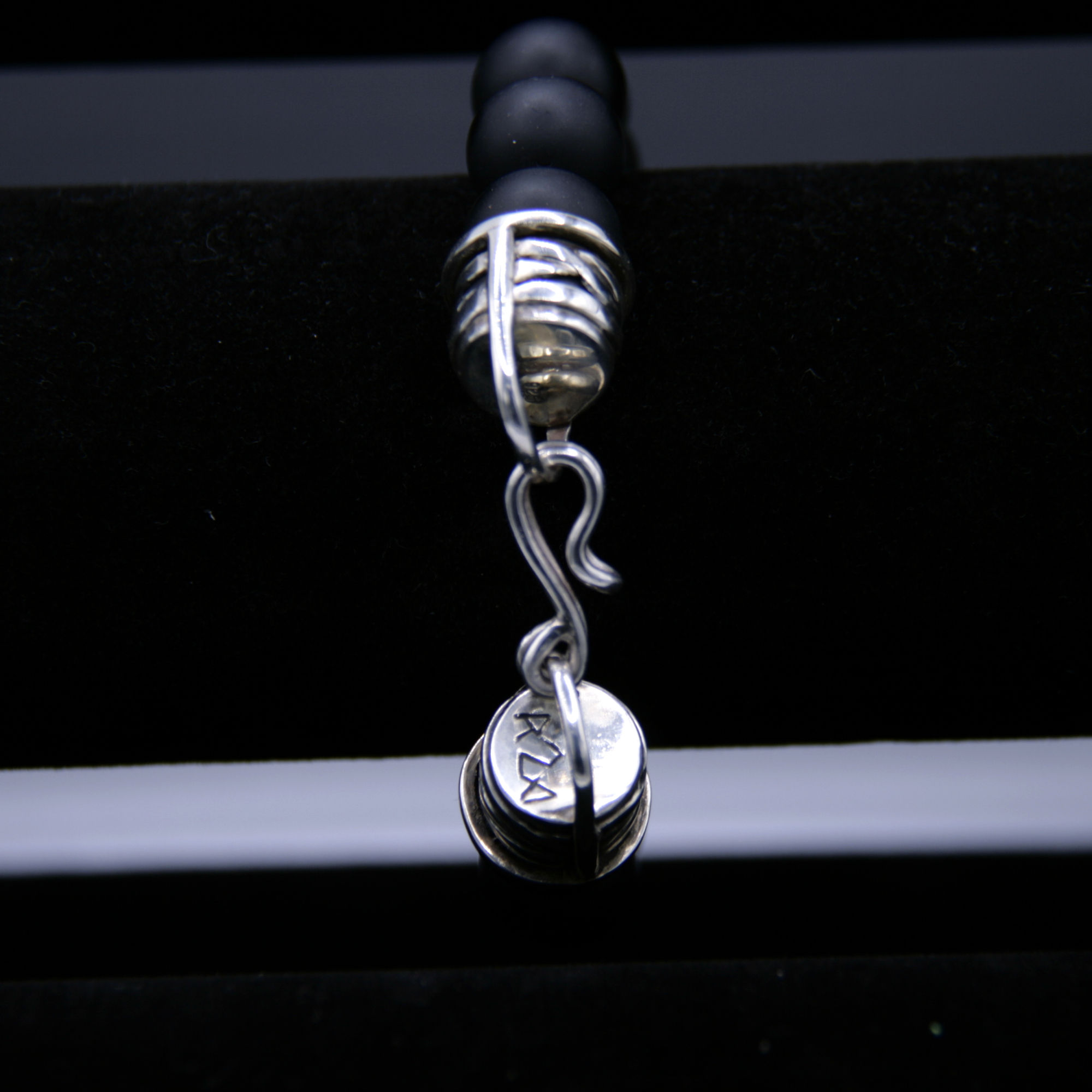 Black Onyx & Silver Bracelet