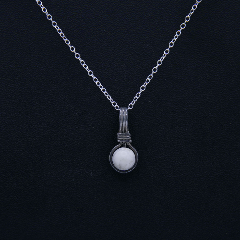 Thumbnail: Silver with Semi-Precious Stone Pendant