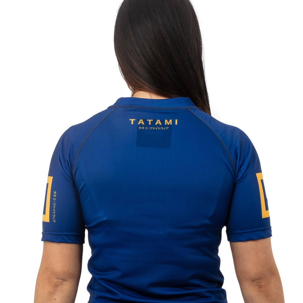 Thumbnail: Ladies Katakana Short Sleeve Rash Guard - Navy