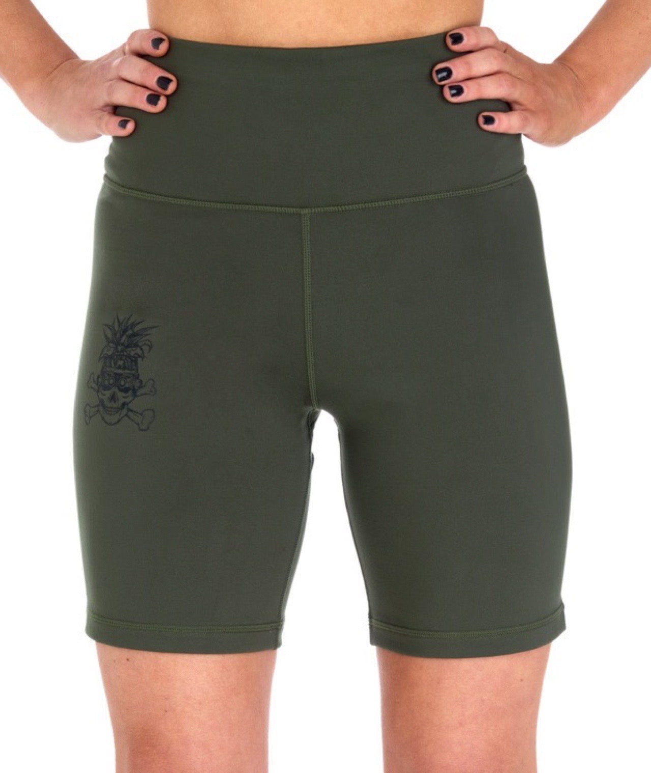 Ladies REORG Pineapple Compression Shorts - Khaki