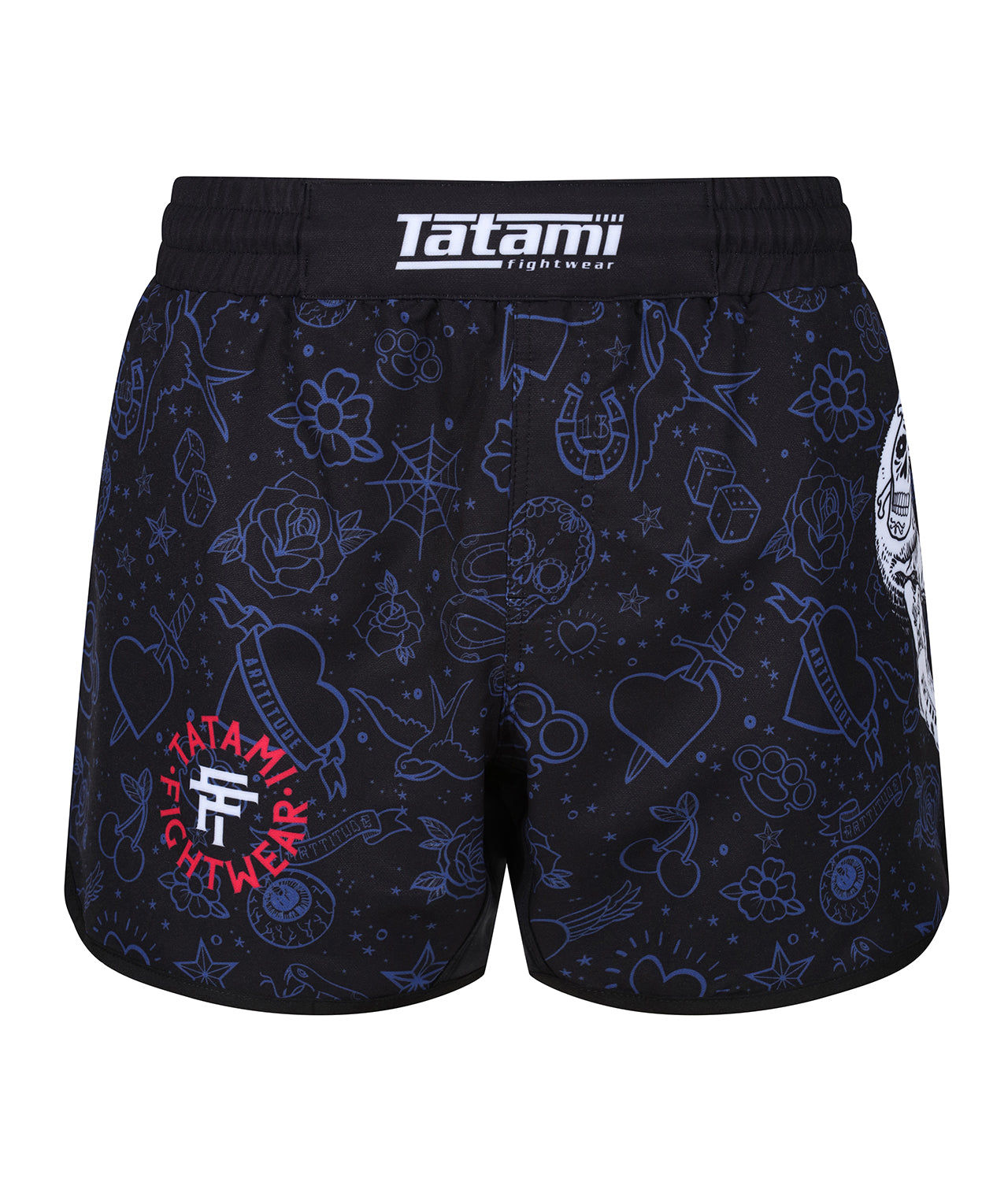 Sugar Skull High Cut Shorts - Black