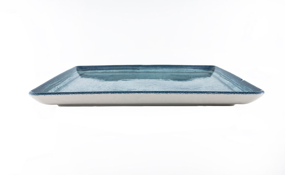 Миниатюра: Плоская квадратная тарелка 27см