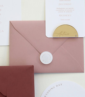 partecipazione matrimonio inviti plexiglass personalizzati elegante rosa tableau ELEGANCE 