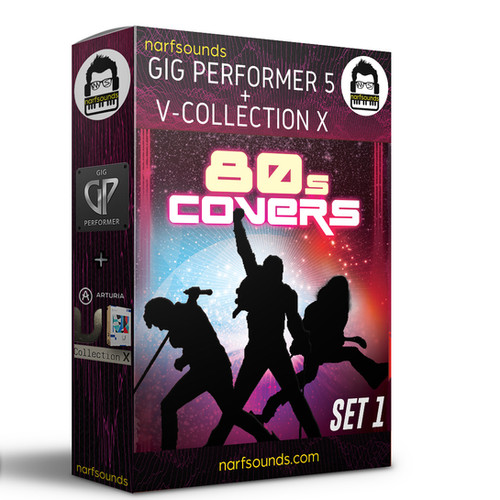 Gig Performer 5 + V-Collection X 80s Covers Set 1 | narfsounds