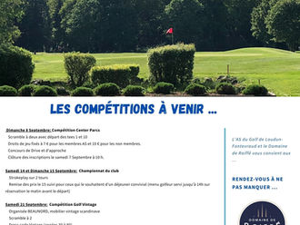 Les compétitions à venir !!!