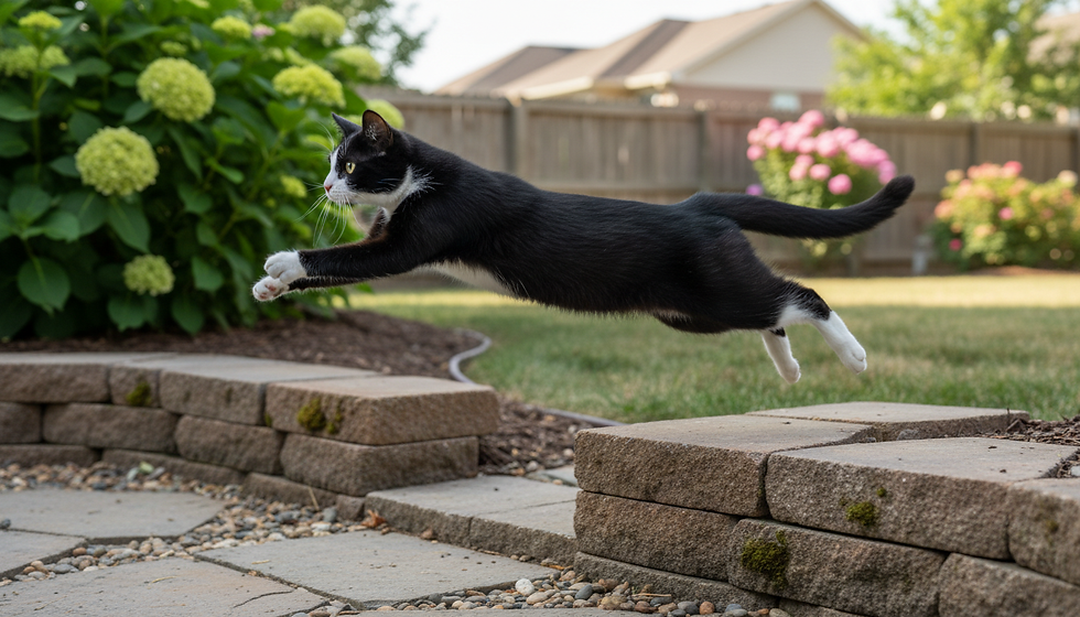 Cats adjust their bodies in mid-air with remarkable speed.