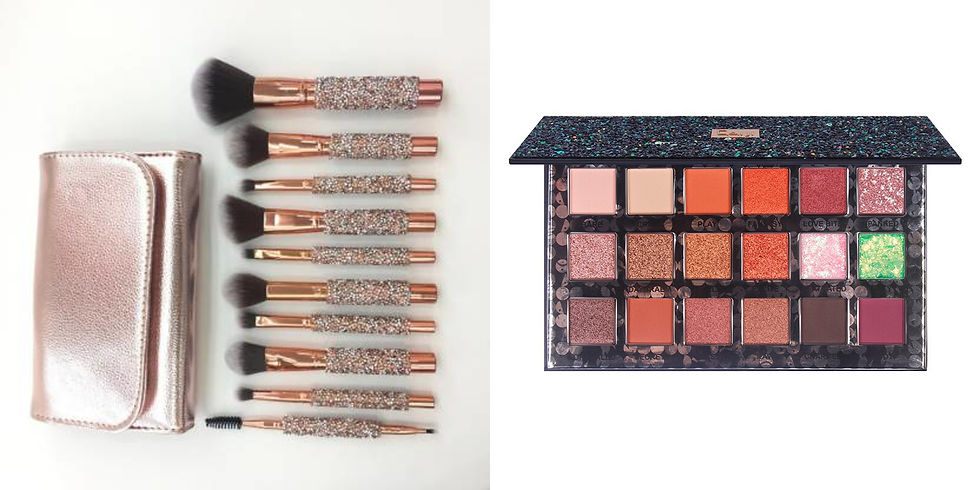 Thumbnail: Luxury Beauty CAIJI makeup brushes set of 10 with pu bag and eyeshadow palette