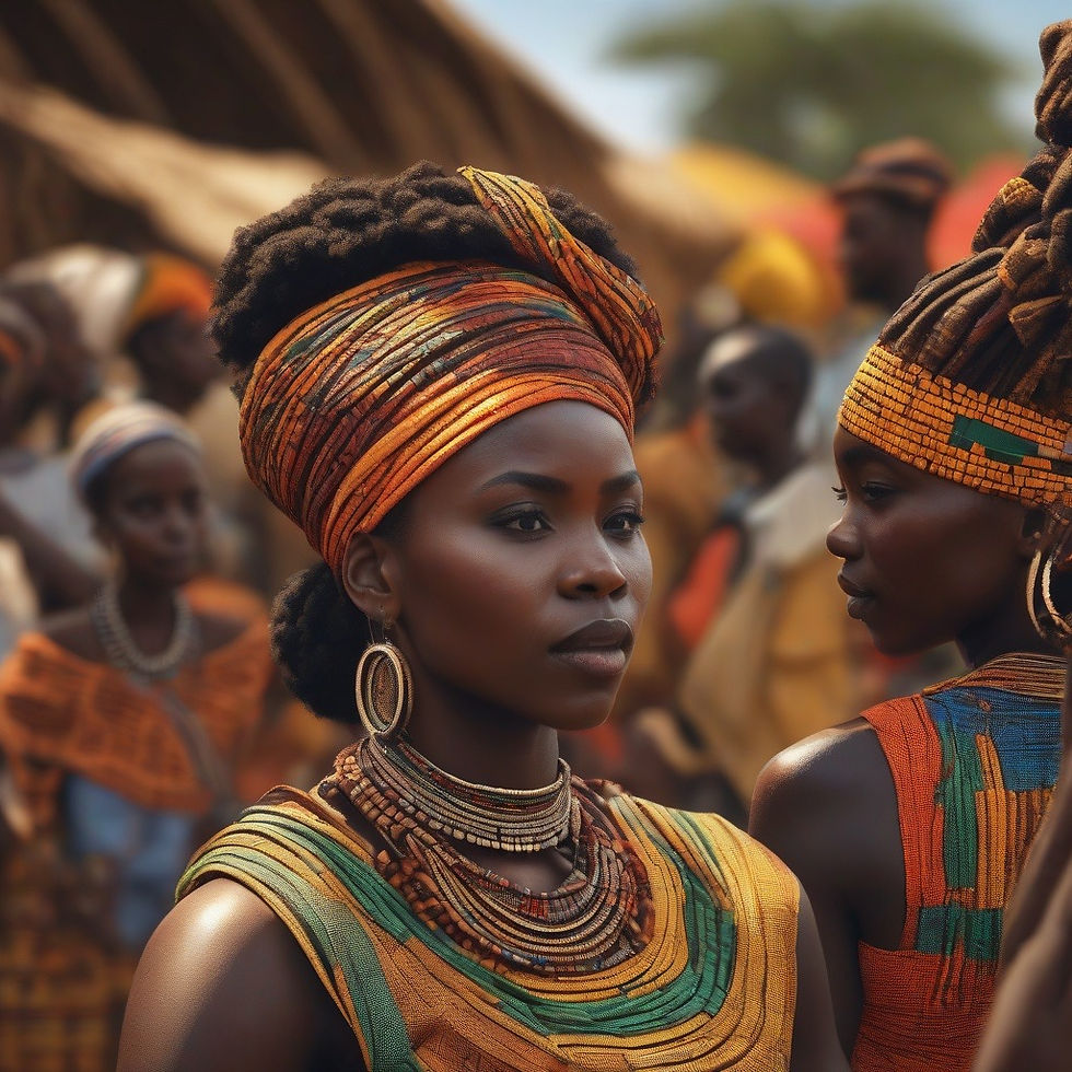 AI Woman proudly displaying rich African culture.