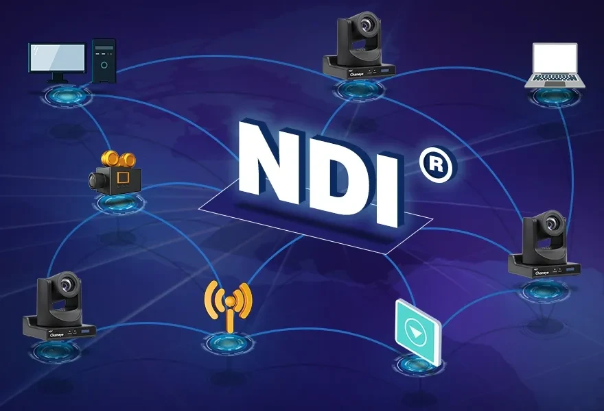 Thumbnail: Chameye NDI PTZ Camera 30x Optical Zoom AI Auto Tracking