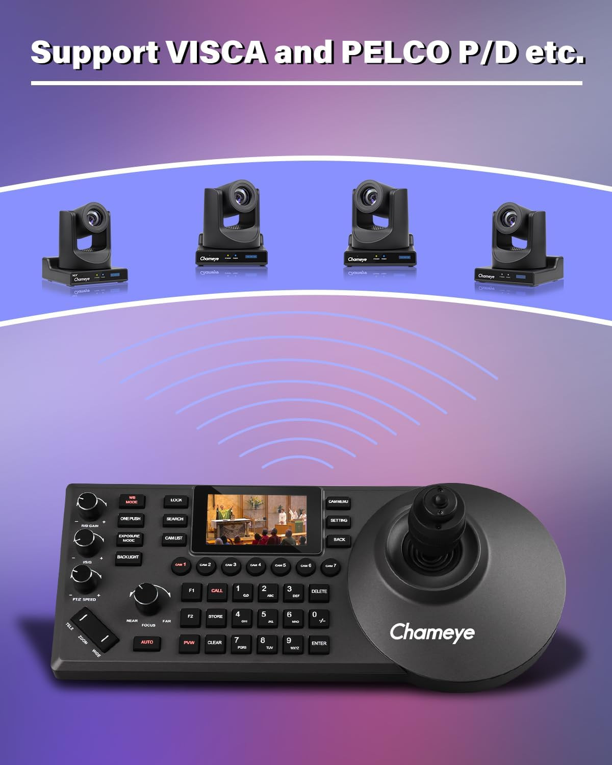 Chameye PTZ Controller PoE 4D Joystick PTZ Camera Controller