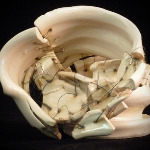 Mended Vessel with flowers