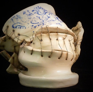Mended Vessel with flowers