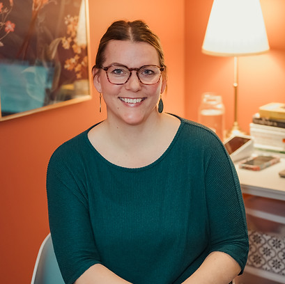 Bobbi Gorsalitz sitting on chair