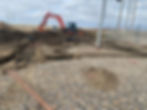 construction equipment in a field