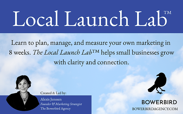 The Bowerbird Agency team leading a small business marketing workshop in the Local Launch Lab™ program.