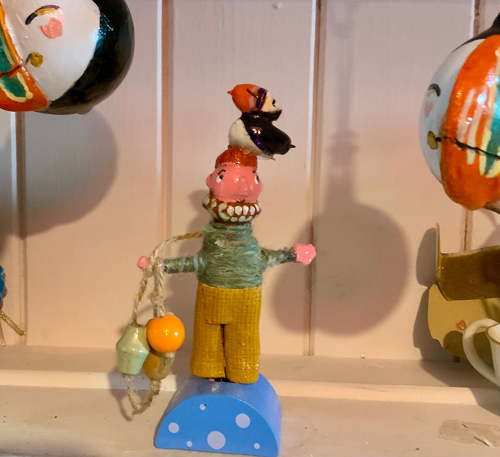 Thumbnail: Billy the Fisherman and his Puffin friend….Figgy. Handmade Ornament