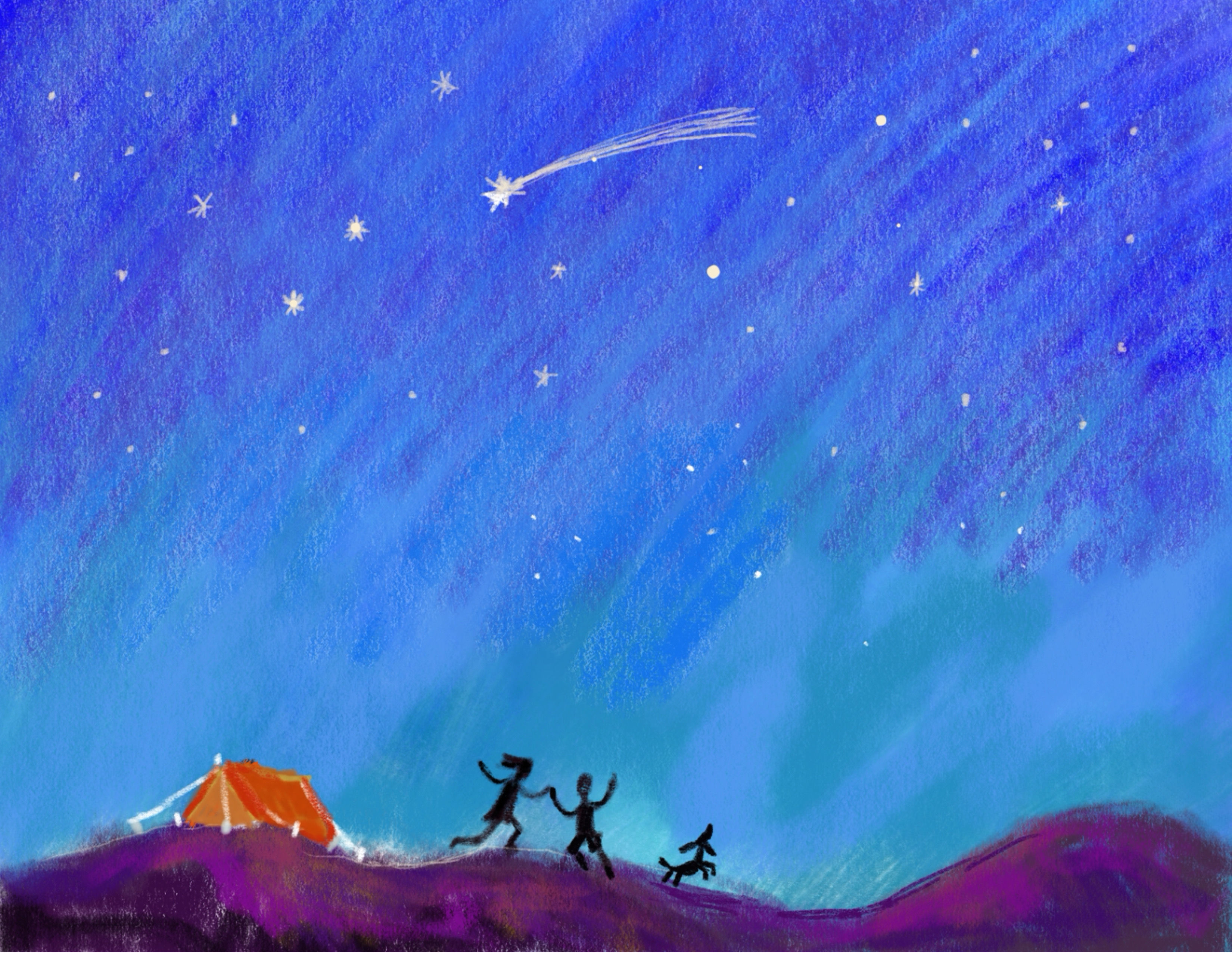 Dancing under the Stars. A4 Print