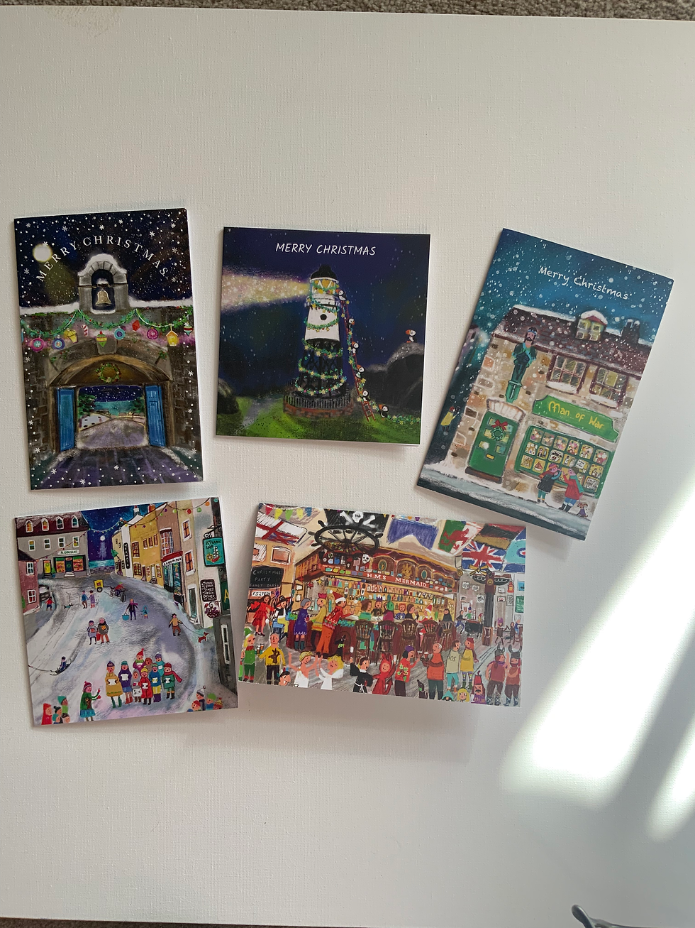 Assorted Scilly Christmas Cards. St Mary’s. 5 Pack