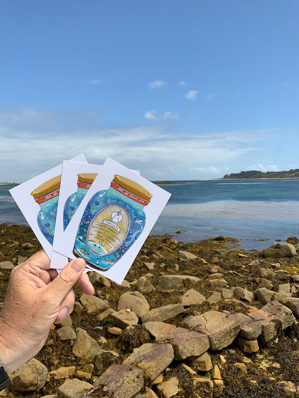 Thumbnail: Postcard. A jar of Scilly Fix